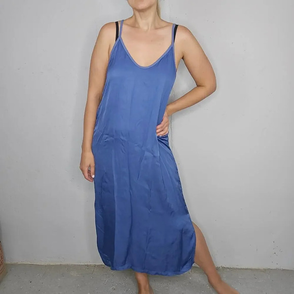 Nwt Michael Stars Blaire Racerback Slip Viscose Midi Dress size M - Picture 2 of 6